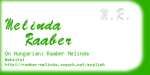 melinda raaber business card